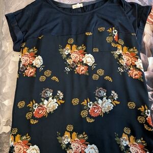 Marc By Marc Jacobs Floral Blouse - Navy and Multicolor